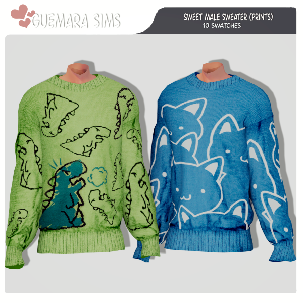 Alpha Sweet Male Sweater set (Public now) by simsfinds - The Sims 4 Custom Content