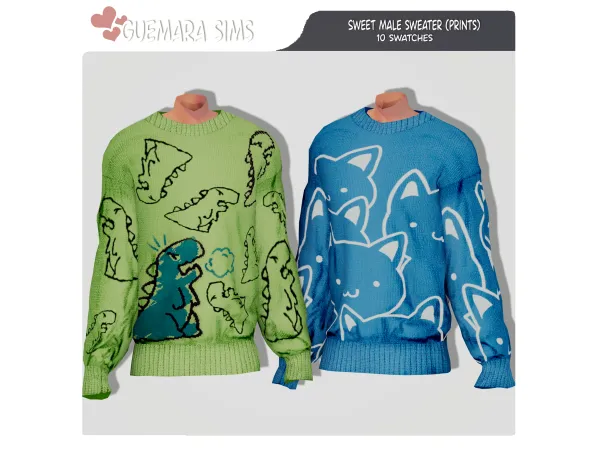 Alpha Sweet Male Sweater set (Public now) by guemarasims - The Sims 4 Custom Content