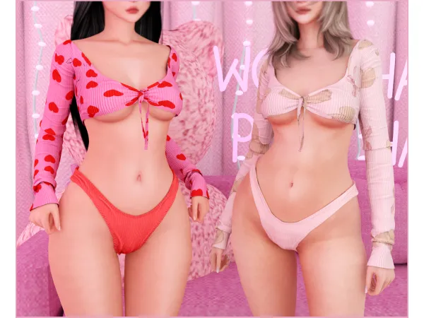 Alpha Sexy pajamas set by Unknown66irl - The Sims 4 Custom Content