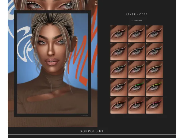 Alpha GPME GOLD Liner cc56 by goppolsme - The Sims 4 Custom Content