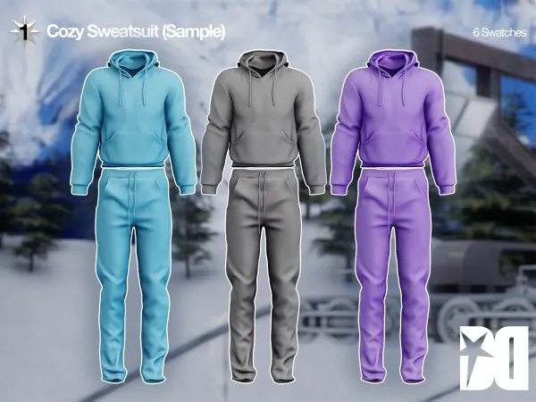 Alpha Cozy Sweatsuit (Sample) - The Sims 4 Custom Content