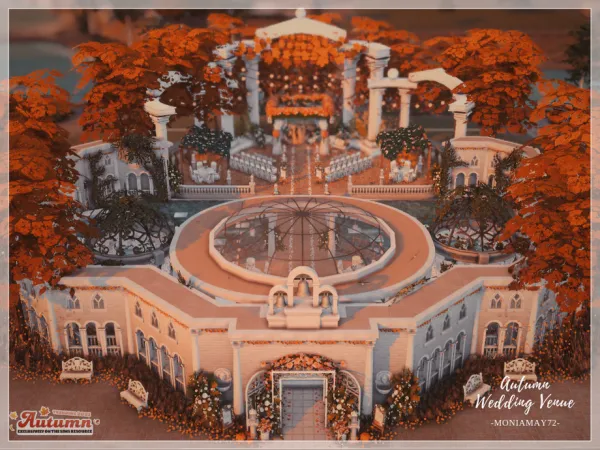 Alpha large autumn spanish style wedding venue - The Sims 4 Custom Content
