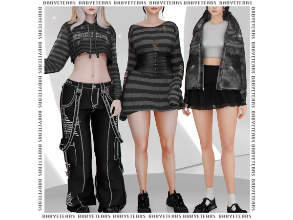 Alpha Salem girls by babyetears - The Sims 4 Custom Content