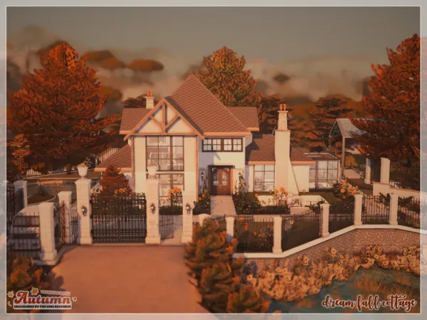 Alpha amily Autumn accent Cottage - The Sims 4 Custom Content