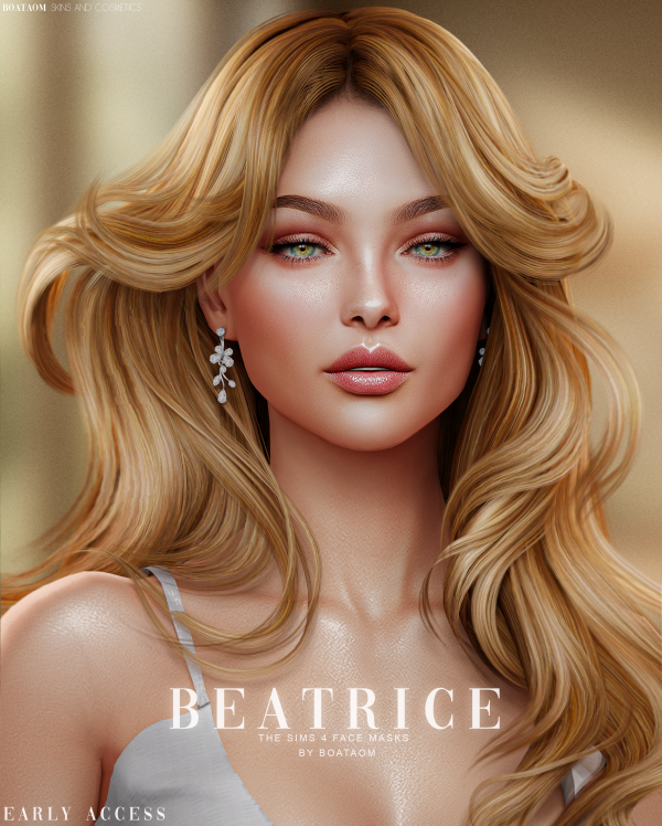 BEATRICE FACE MASKS AND SKIN OVERLAY by BoatAom The Sims 4