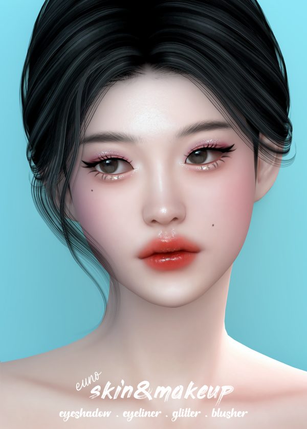 Alpha makeup set by simsfinds - The Sims 4 Custom Content