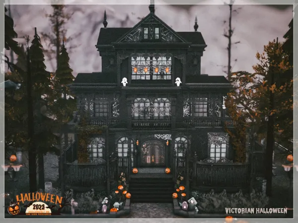 Alpha spooky Victorian cottage style home - The Sims 4 Custom Content