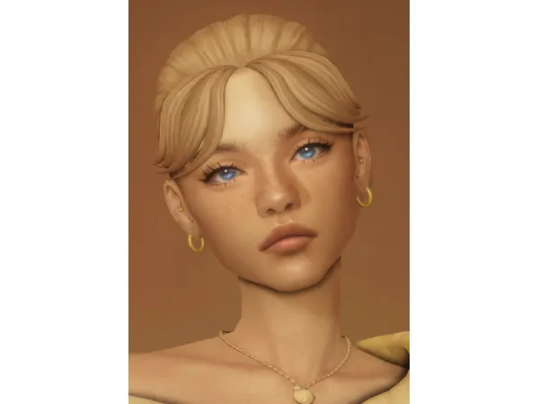 Maxis Match leila bun by dogsill - The Sims 4 Custom Content
