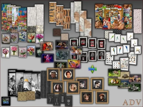 Maxis Match Walls floors and paintings for shops - The Sims 4 Custom Content