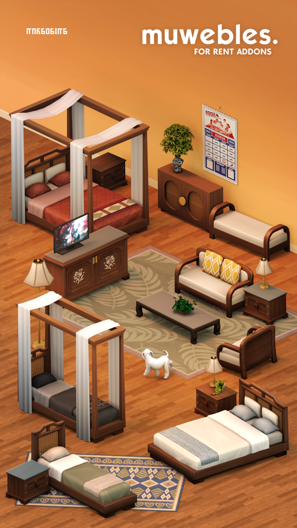 Maxis Match muwebles by simsfinds - The Sims 4 Custom Content