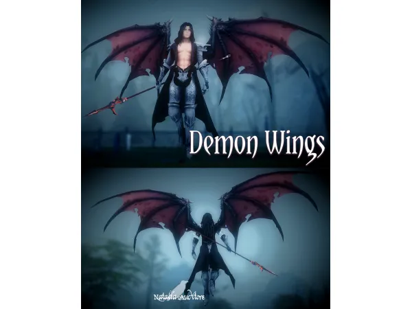 Alpha Demon Wings by natalia_auditore - The Sims 4 Custom Content