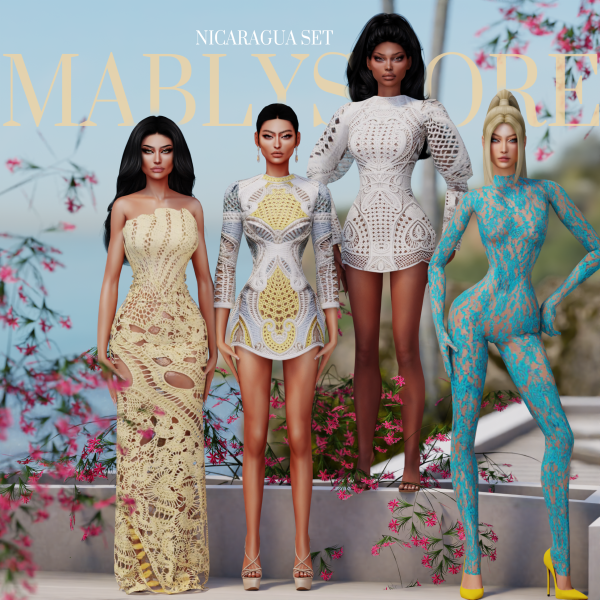 Alpha NICARAGUA SET by simsfinds - The Sims 4 Custom Content