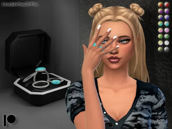 Mix Alison Rings by LewbertSn00tles - The Sims 4 Custom Content