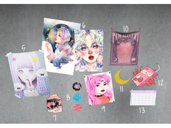 WanderingSims Fave Wall Art Pt 2 List - The Sims 3 Custom Content