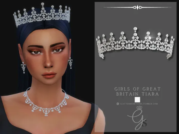 Alpha Girls of Great Britain Tiara by GlitterberryFly - The Sims 4 Custom Content