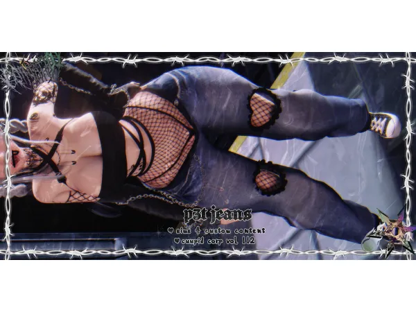 Alpha cuupid corp p3t jeans - The Sims 4 Custom Content
