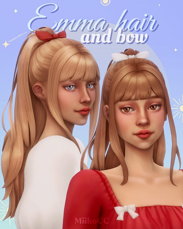 Maxis Match Emma hair bow by simsfinds - The Sims 4 Custom Content