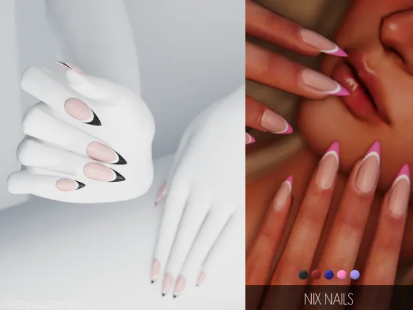 Alpha Nix nails - The Sims 4 Custom Content