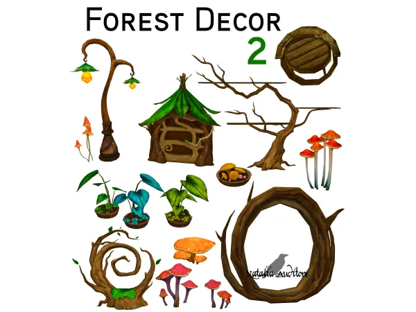 Maxis Match Forest decors 2 by natalia_auditore - The Sims 4 Custom Content
