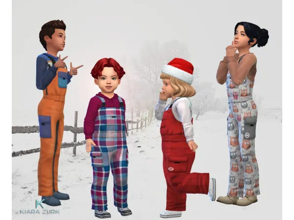 Maxis Match Snow bib Hoodie Conversion by kiarazurk - The Sims 4 Custom Content