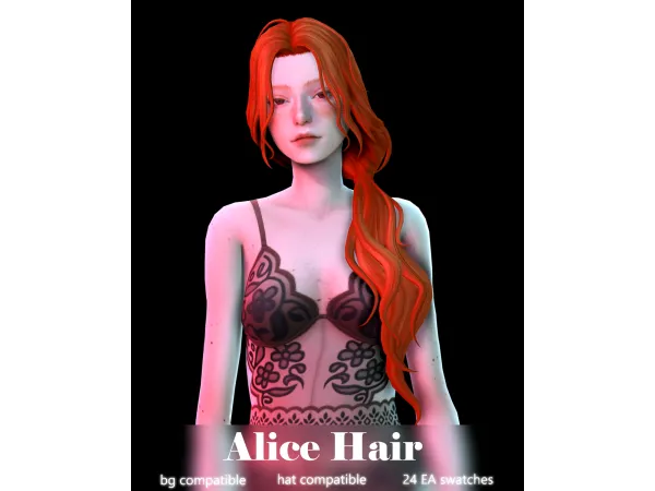 Maxis Match Alice Hair by Sunivaa - The Sims 4 Custom Content