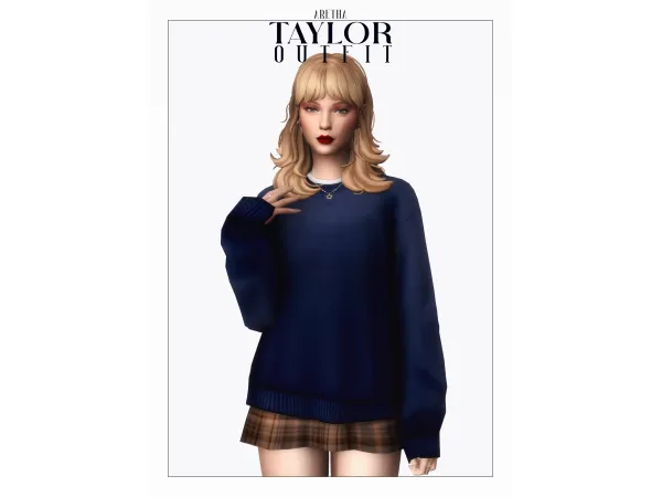 Maxis Match taylor outfit by arethabee - The Sims 4 Custom Content