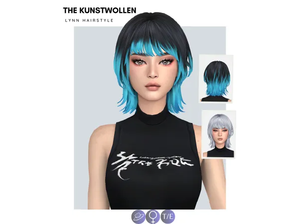 Maxis Match Lynn hairstyle by thekunstwollen - The Sims 4 Custom Content