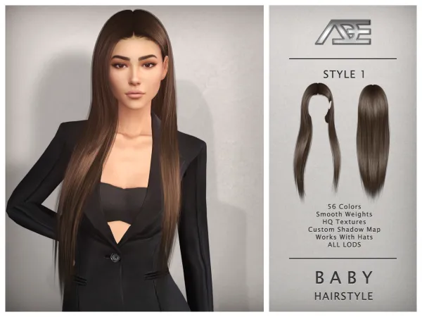 Alpha Baby Hairstyle set - The Sims 4 Custom Content