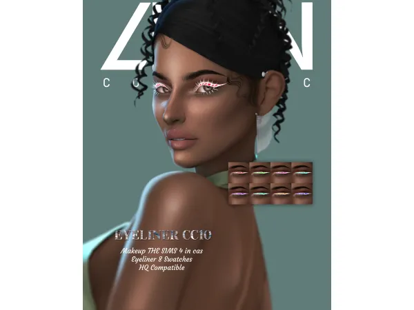 Alpha LEAN EYELINER CC10 by Leansims - The Sims 4 Custom Content