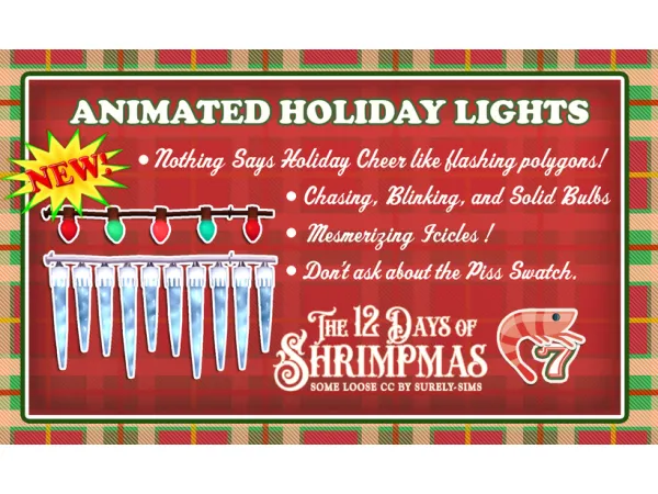 Mix DAY 7 ANIMATED HOLIDAY LIGHTS - The Sims 4 Custom Content