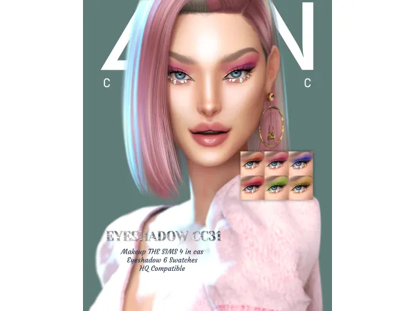 Alpha LEAN EYESHADOW CC31 by Leansims - The Sims 4 Custom Content