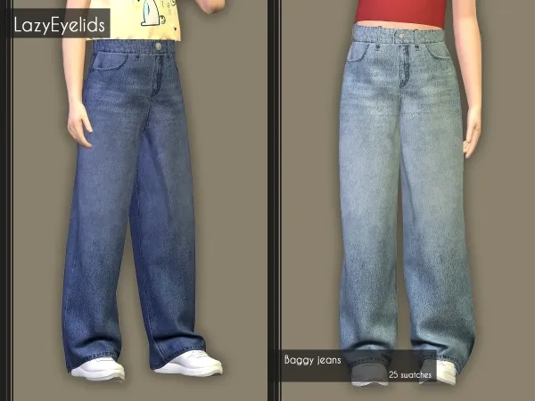 Alpha Baggy jeans - The Sims 4 Custom Content