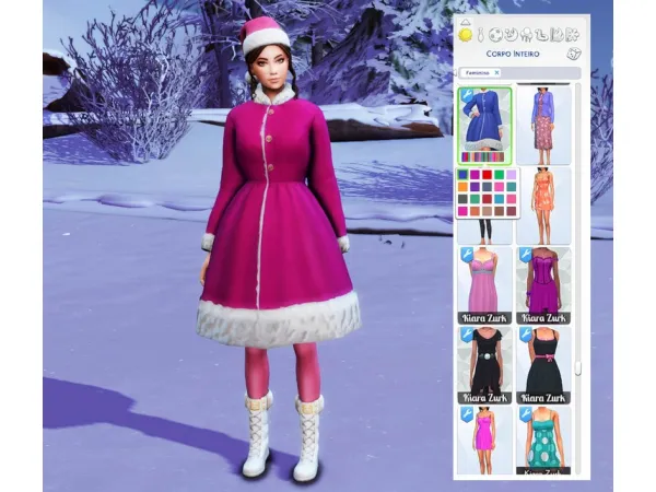 Maxis Match Women Christmas Coat by kiarazurk - The Sims 4 Custom Content