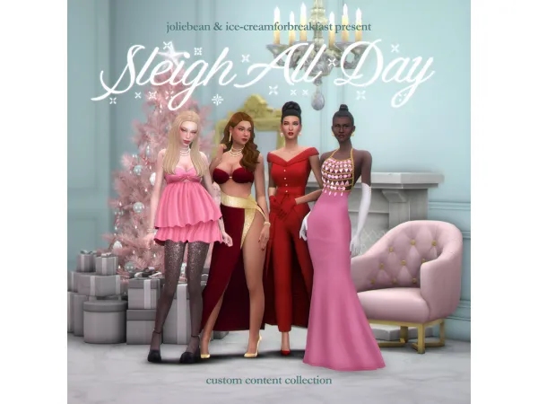 Maxis Match Sleigh All Day Collection CreamForBreakfast by Joliebean and Ice - The Sims 4 Custom Content