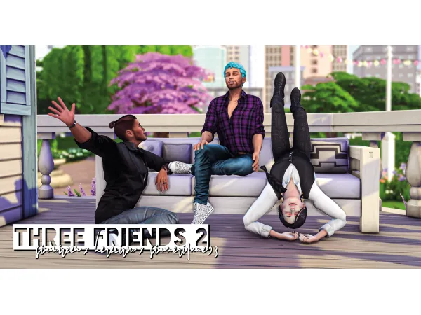Mix Three friends 2 by simmireen - The Sims 4 Custom Content