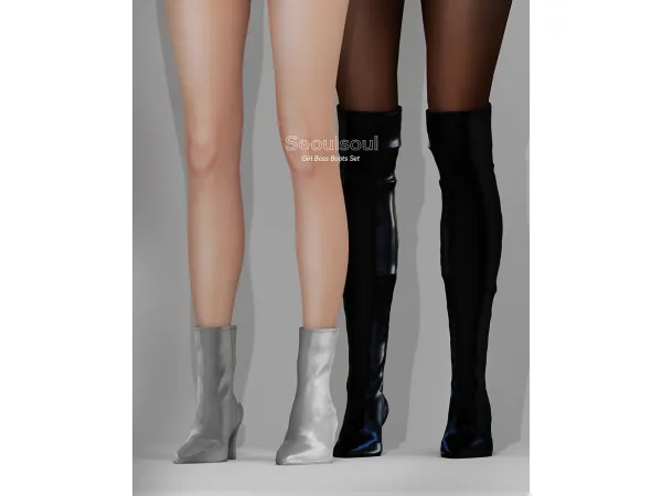 Alpha SIMS4 Girl Boss Boots Set - The Sims 4 Custom Content