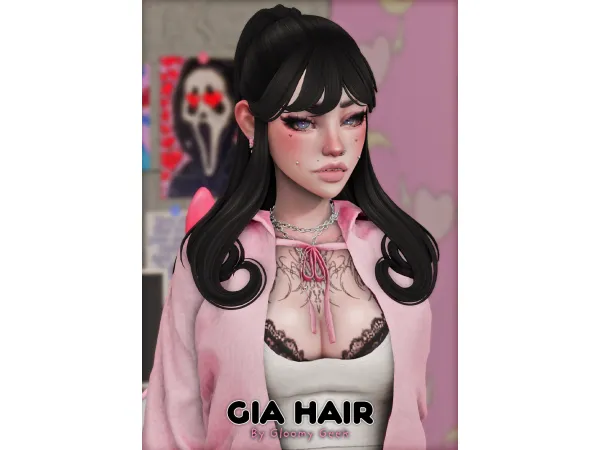 Maxis Match Gia Hair by gloomygeek - The Sims 4 Custom Content