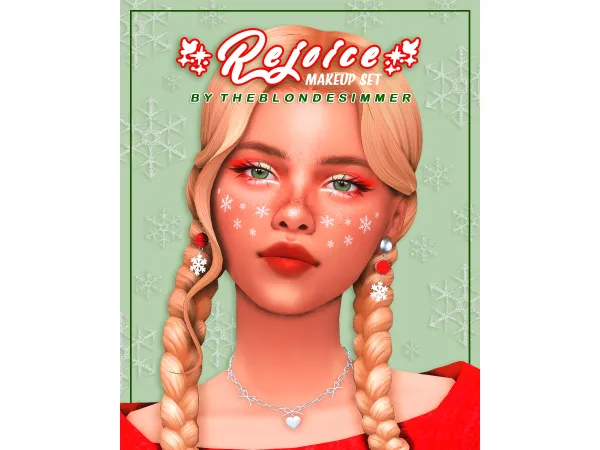 Maxis Match Rejoice A Holiday Season Inspired Mini Make up Set by theblondesimmer - The Sims 4 Custom Content