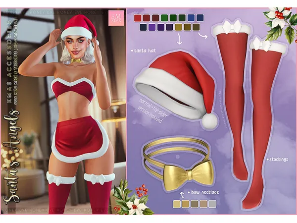 Alpha Santa's Angels Xmas Accessories - The Sims 4 Custom Content