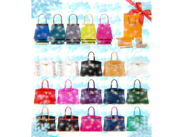 Alpha ADVENT CALENDAR DAY 24 Toupet Fringed Bag FREE GIFT by saks_sims - The Sims 4 Custom Content