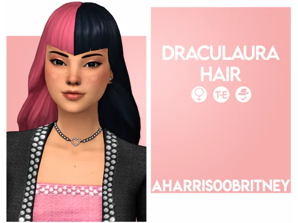 Maxis Match Draculaura Hair by aharris00britney - The Sims 4 Custom Content