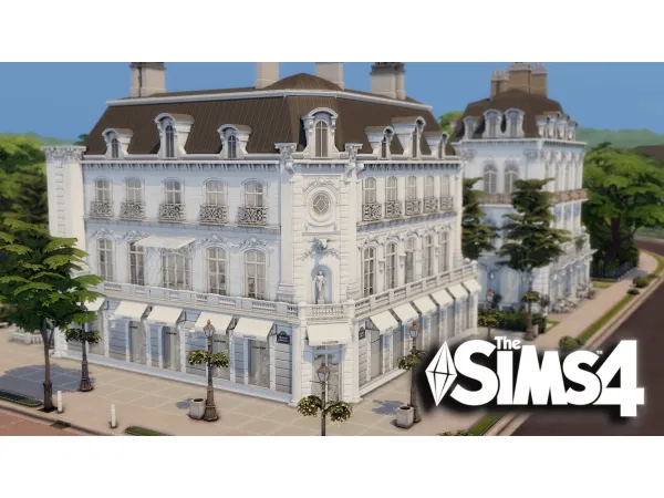 Maxis Match Parisian retail and salon by bojanasims - The Sims 4 Custom Content