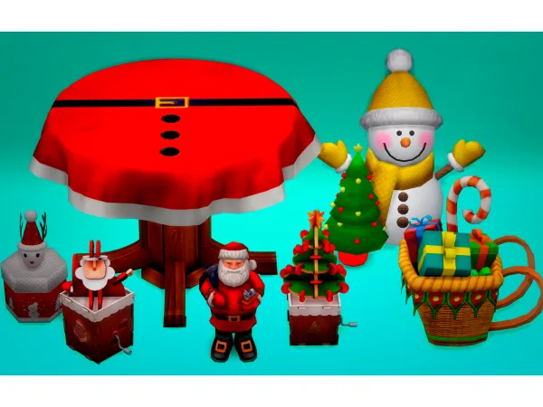 Mix last Christmas CLUTTER Jennisims by Jennifer - The Sims 4 Custom Content