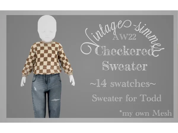 Alpha Sweater for toddlers - The Sims 4 Custom Content