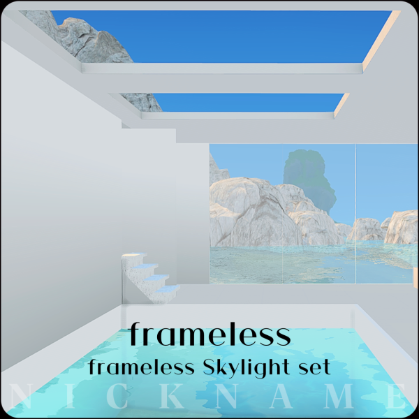 Alpha frameless Skylight set by simsfinds - The Sims 4 Custom Content