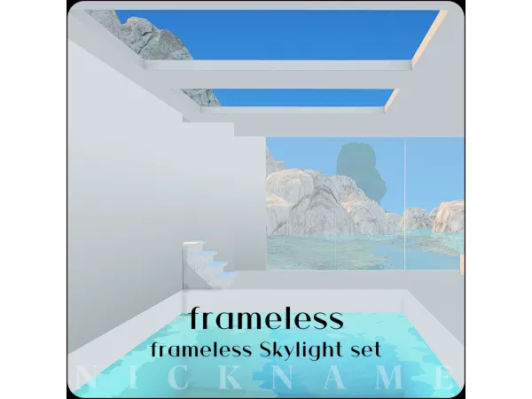 Alpha frameless Skylight set - The Sims 4 Custom Content