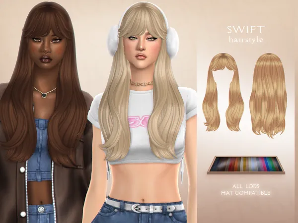 Maxis Match [EnriqueS4] Swift Hairstyle by enriques4 - The Sims 4 Custom Content