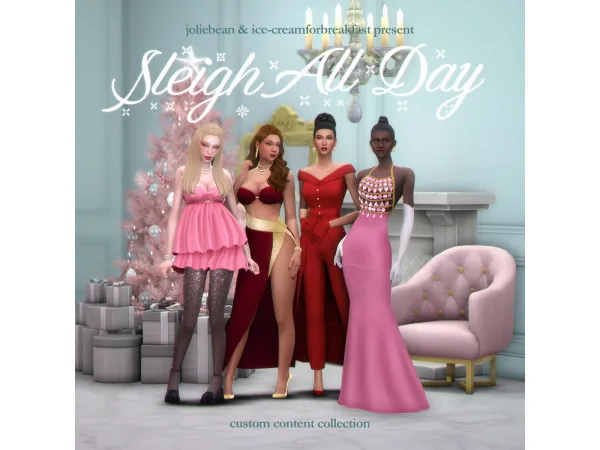 Maxis Match Sleigh All Day Collection CreamForBreakfast by Joliebean Ice - The Sims 4 Custom Content
