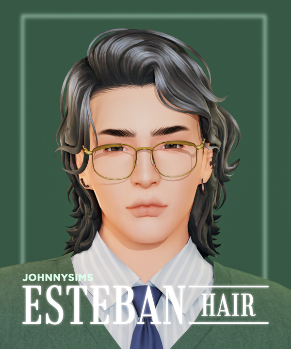 Maxis Match Esteban Hair by simsfinds - The Sims 4 Custom Content
