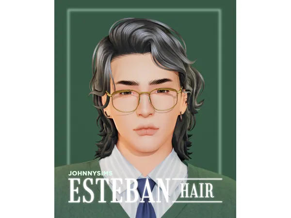 Maxis Match Esteban Hair by johnnysims - The Sims 4 Custom Content